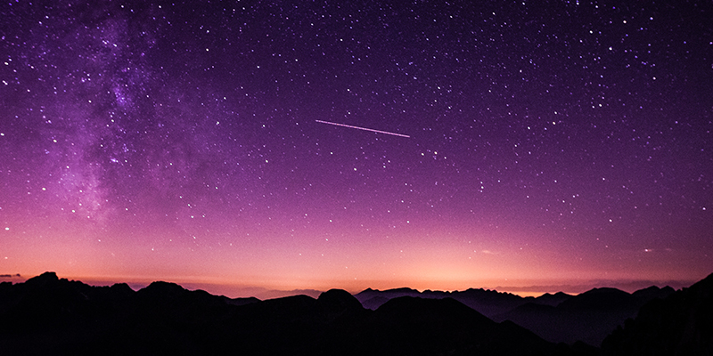 Sublime purple night sky